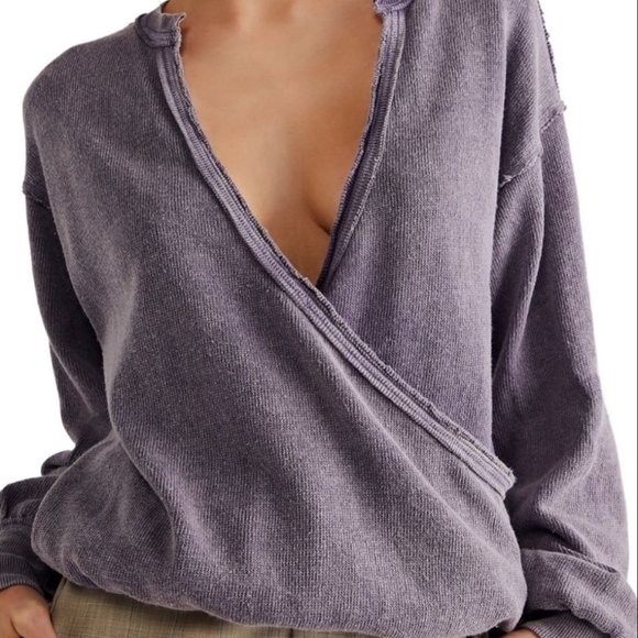 Free People Sweaters - NWT Free People We The Free Fallen Fig Anyway Tee L